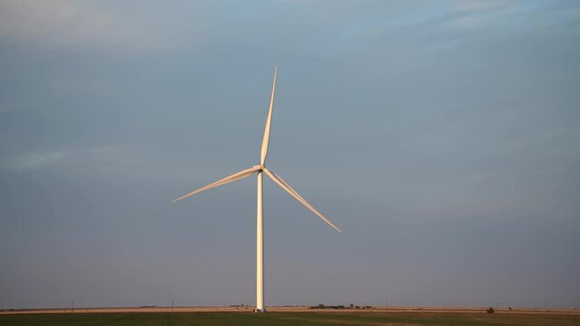 Wind turbine in rural New Mexico near Clovis.