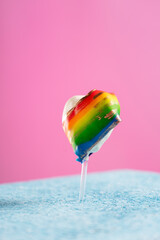 Diversity sweets, rainbow colored studio shots