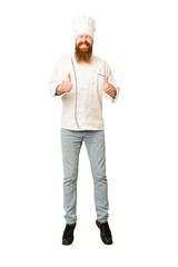 Cook man full body jimping cut out isolated