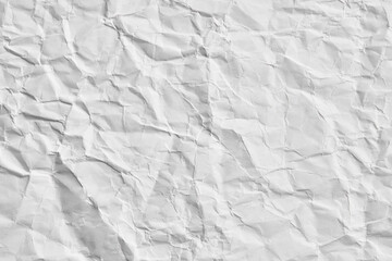  White crumpled paper texture background