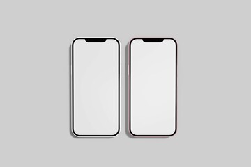 Mockup / template. Smartphone with blank screens for your design isolated on white background.