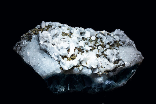 Rock mineral quartz. Minerals. Crystals