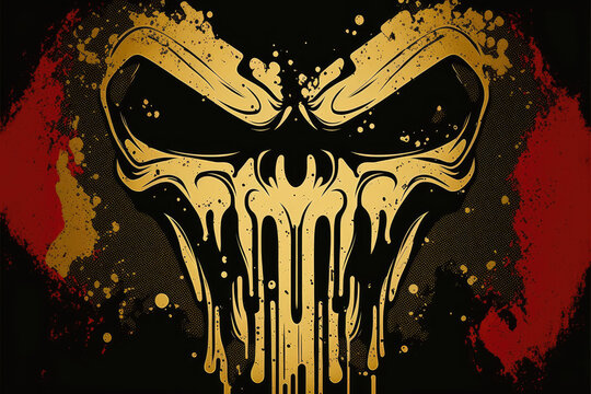 
Dangerous, Evil, Skull, Capturing, Soul, Venom, Supervillain, Gold, Gangsta, Grills, Icon, Pop Art, Retro, Vintage, Grunge, Gangsta, Background, Dark, Evil, Fashionable, Color, Illustration, Easy, Ed