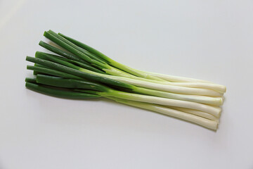 식재료. 야채 파.