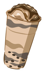 Bubble tea png graphic clipart design