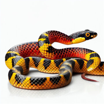 Coral Snake full body image with white background ultra realistic



