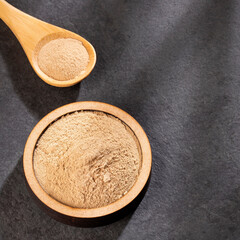 Organic amla powder - Alternative ayurvedic medicine. Phyllanthus emblica