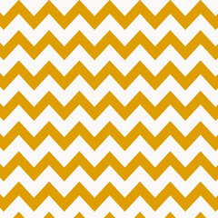 Gold waves zig zag seamless background texture. Popular zigzag chevron pattern on white background