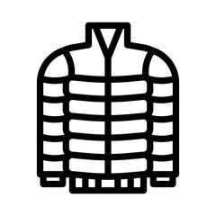 Puffer jacket icon with outline style | Winter clothes | Jacket | Winter jacket