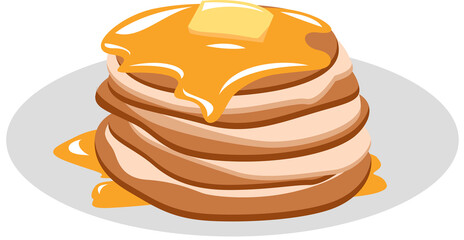 Pancake png graphic clipart design - obrazy, fototapety, plakaty