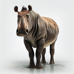 Obraz premium Coryphodon full body image with white background ultra realistic