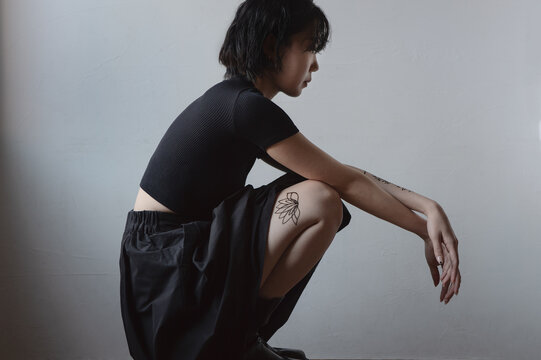 Y2Kスタイルの女性のポートレート