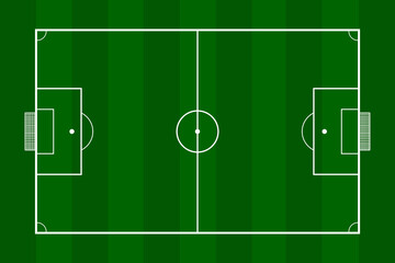 Vector green soccer field or football field