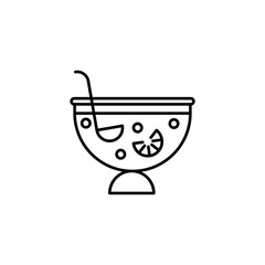 soup fruit icon. outline icon