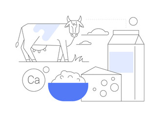 Dairy products abstract concept vector illustration.