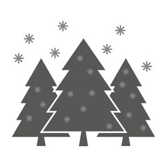 Fototapeta premium christmas tree icons forest. Vector illustration.