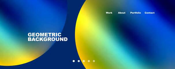 Obraz premium Round shapes and circles geometric abstract background. Vector Illustration For Wallpaper, Banner, Background, Card, Book Illustration, landing page