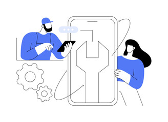 Refurbished device abstract concept vector illustration.