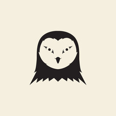 Owl head concept logo template design for a company or organization Vector illustration