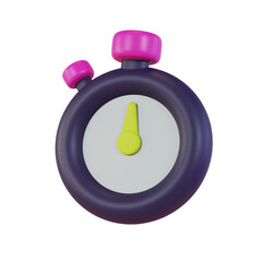 3d stopwatch icon illustration