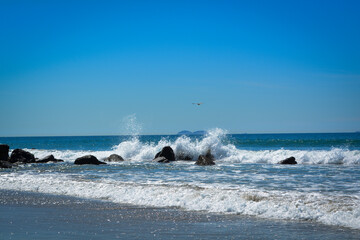 Waves on the rocks