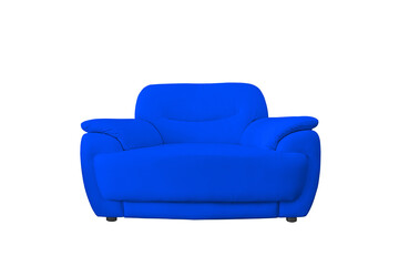 Blue leather sofa
