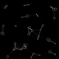 plexus linked connection dots molecule motion 