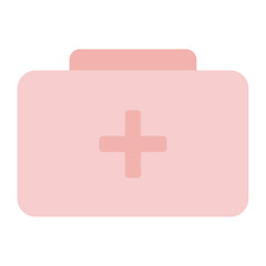 Fototapeta premium Soft pink simple medical vector icon