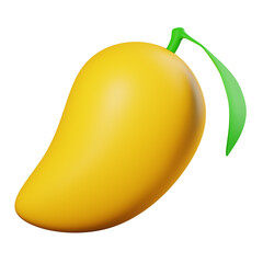 Mango 3D Illustration. Mango 3D Icon.