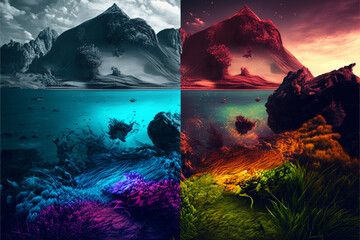 Landscape RGB cinematic beautiful