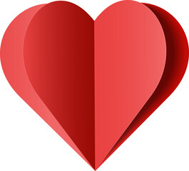 Red heart. Symbol of support that expresses love valentine day and world heart day, heart health concept