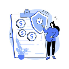 Maternity benefit abstract concept vector illustration.