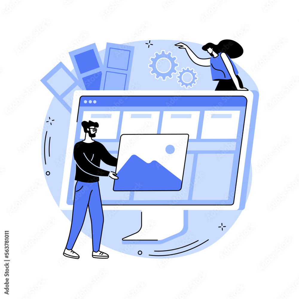 Canvas Prints interface design abstract concept vector illustration.
