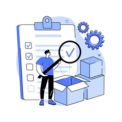 Product quality control abstract concept vector illustration.