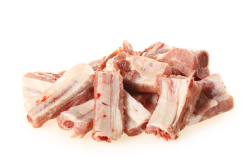 Pork Rib on white background .
