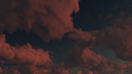 red cloud in the sky