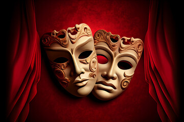 Theater Or Theatre Drama Comedy And Tragedy Masks