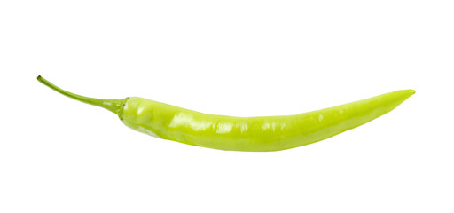 Green chili pepper isolated on  transparent png