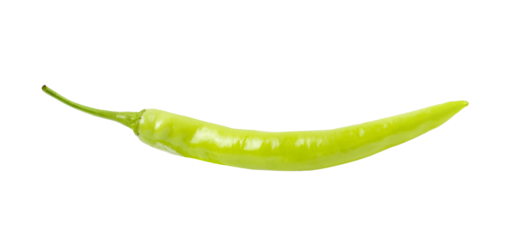Green chili pepper isolated on  transparent png