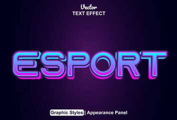 esport text effect with graphic style and editable.