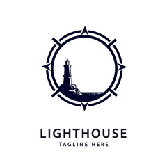vector illustration of a lighthouse for a symbol or logo icon.