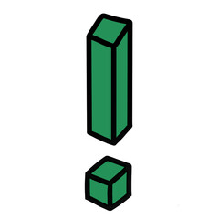 Dark exclamation mark symbol