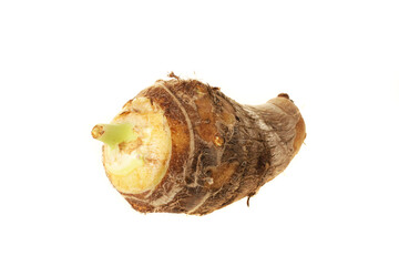 Taro on white background