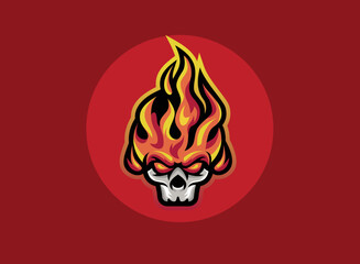  skull fire logo