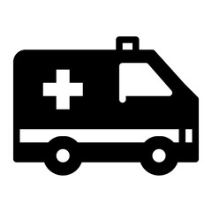 ambulance glyph icon