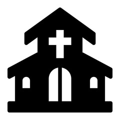 Obraz premium church glyph icon