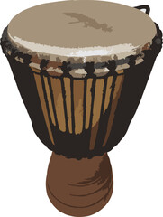 Fototapeta na wymiar traditional musical instrument drum vector