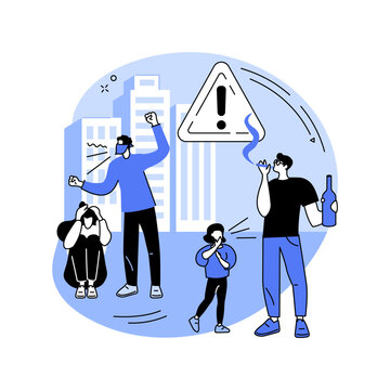 Social behaviour abstract concept vector illustration.