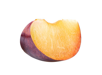 Ripe plum Sliced isolated on transparent png