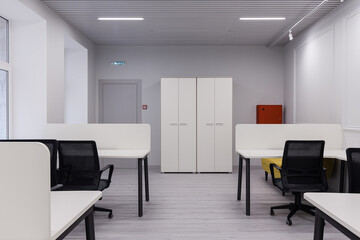 Empty office after renovation with new furniture